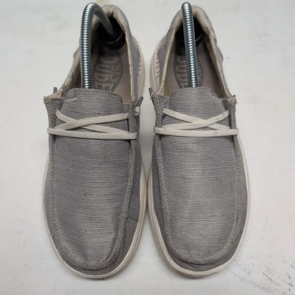 Hey Dude Women's Wendy Rise Slip-On Loafers Gray Shoes Size 9 Lightweight